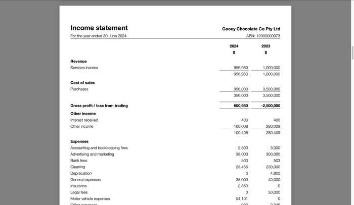 050 Export PDF Summary
