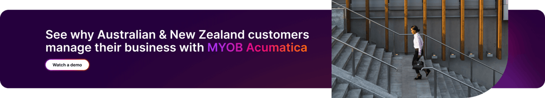 Watch demo to See why Australian & New Zealand customers manage their business with MYOB Acumatica