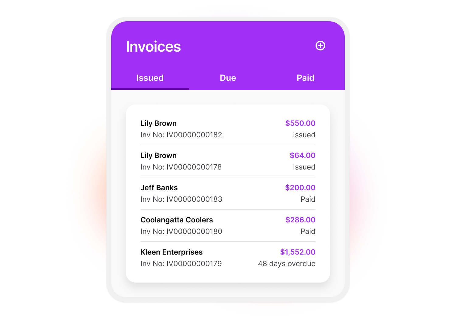 Invoices on-the-go